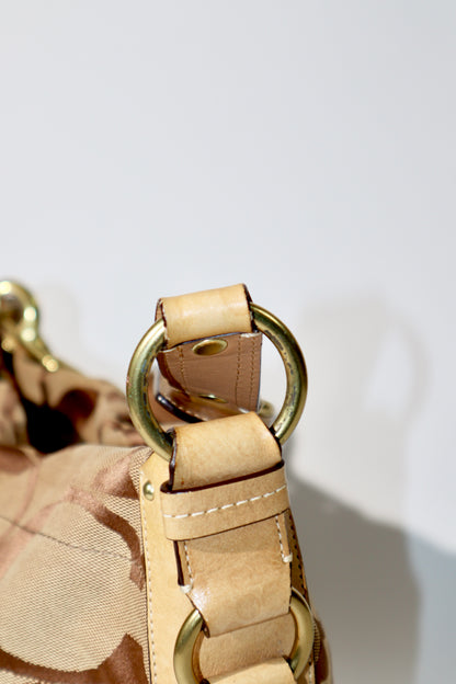 Coach Signature Canvas Carly Shoulder Bag in Brown (10620)