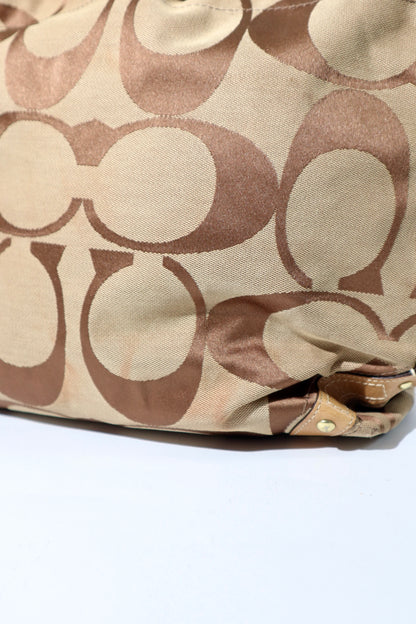 Coach Signature Canvas Carly Shoulder Bag in Brown (10620)