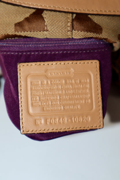 Coach Signature Canvas Carly Shoulder Bag in Brown (10620)