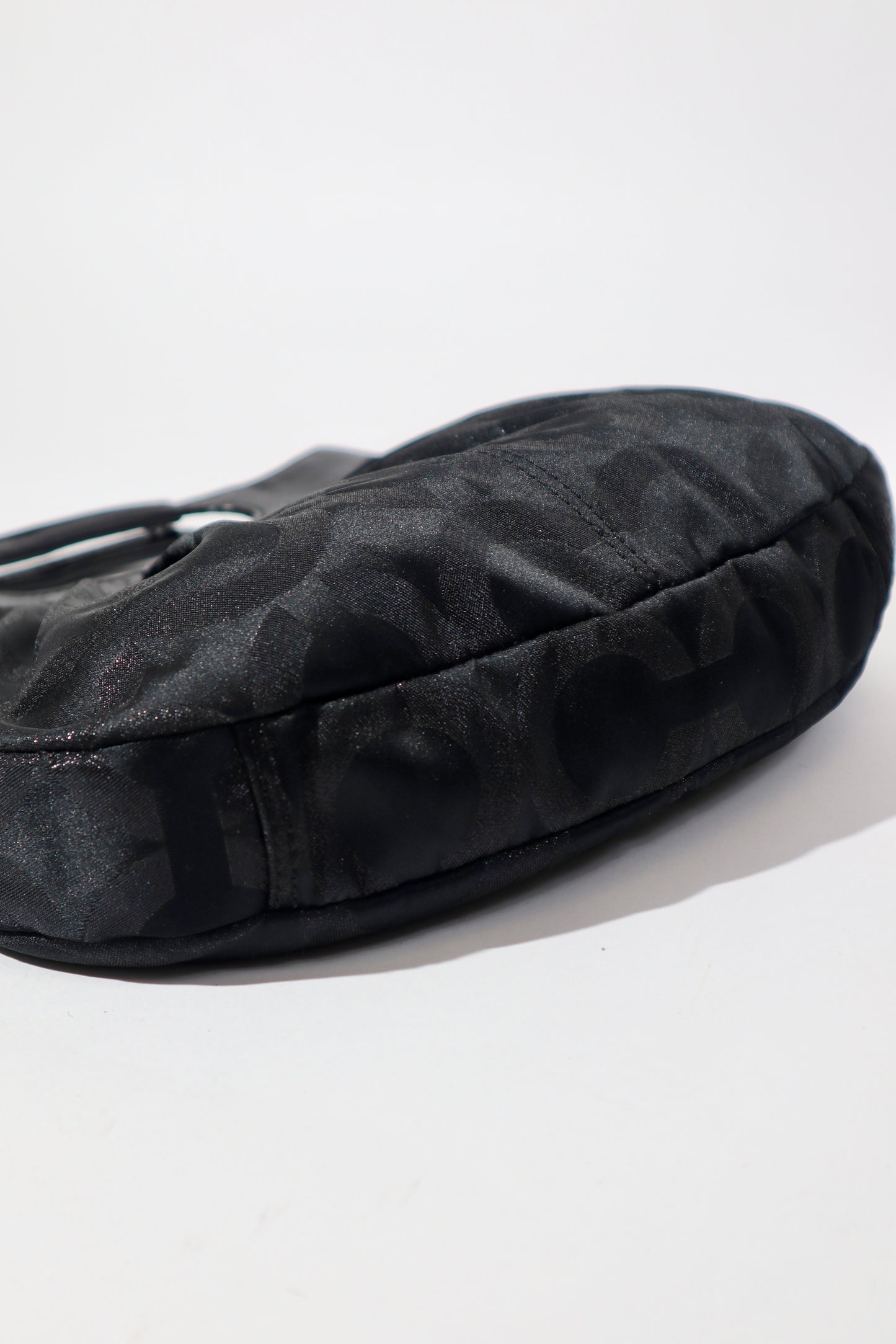 Vintage Coach Black Signature Handle Clutch Bag (14057)
