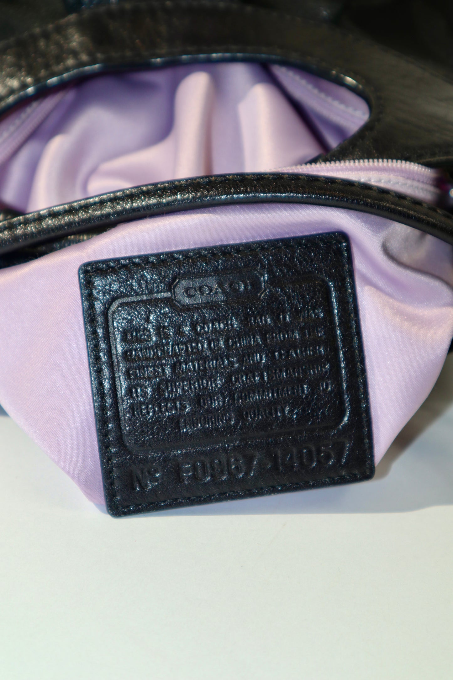 Vintage Coach Black Signature Handle Clutch Bag (14057)