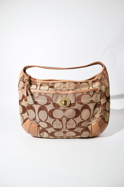 Coach Signature Ergo in Classic Brown with Turn-Lock (Large) - 10765