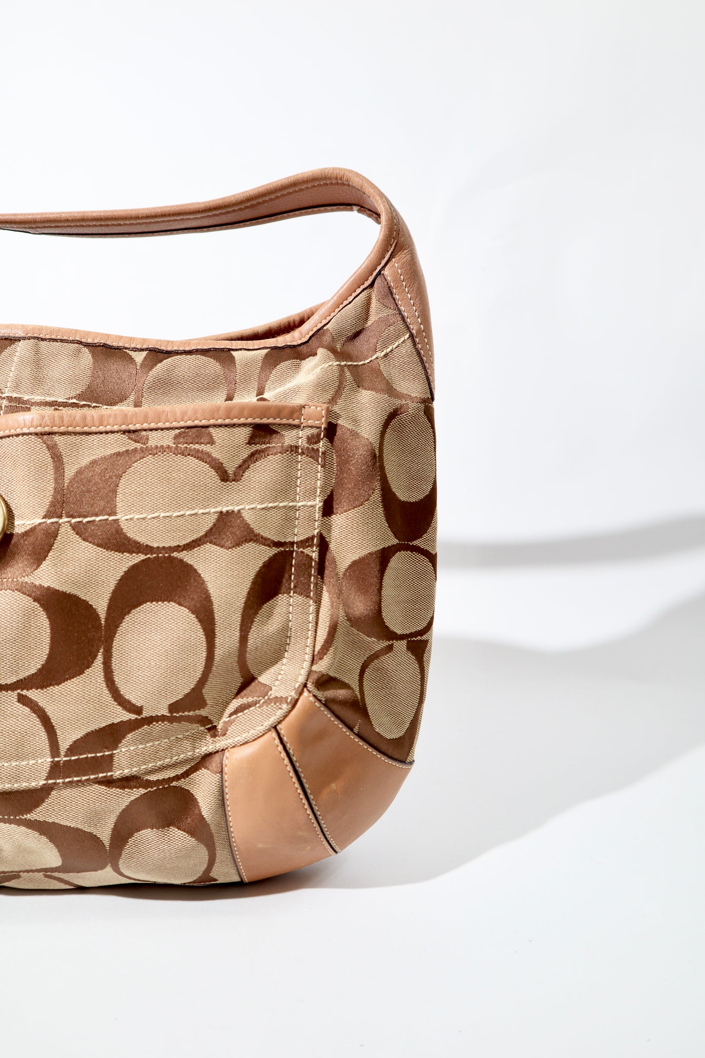 Coach Signature Ergo in Classic Brown with Turn-Lock (Large) - 10765
