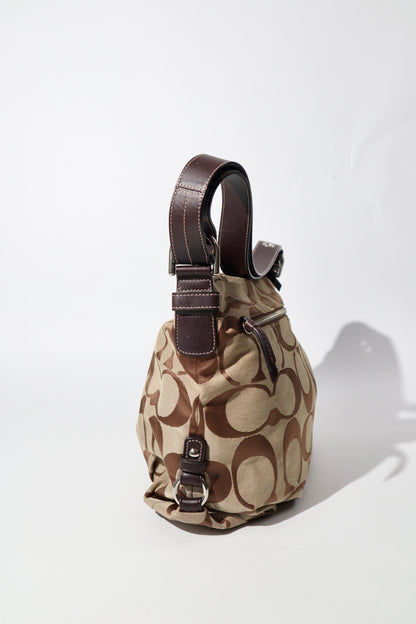 Coach Signature Canvas Large Crossbody Bag in Brown (F15067)