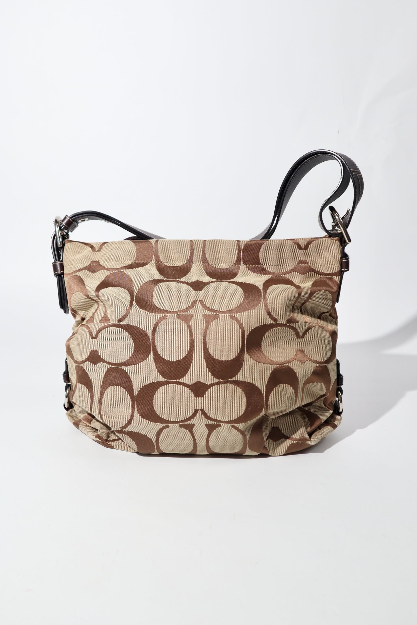 Coach Signature Canvas Large Crossbody Bag in Brown (F15067)