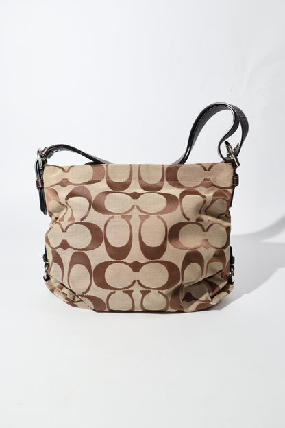 Coach Signature Canvas Large Crossbody Bag in Brown (F15067)