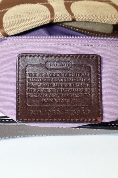 Coach Signature Canvas Large Crossbody Bag in Brown (F15067)
