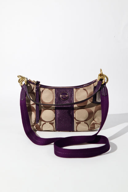 Coach 2 Way Bag in Purple (style F23544)