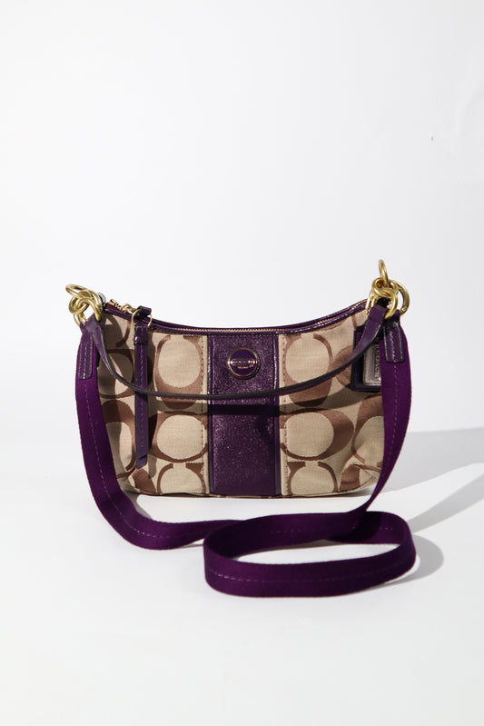 Coach 2 Way Bag in Purple (style F23544)