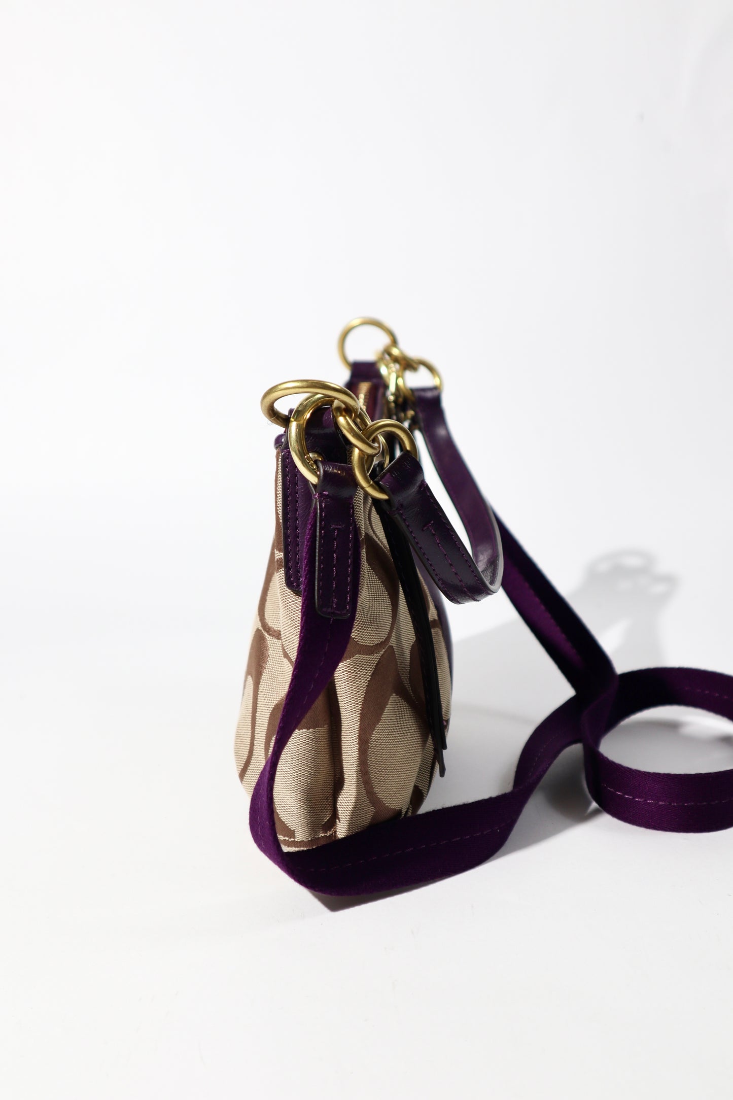 Coach 2 Way Bag in Purple (style F23544)