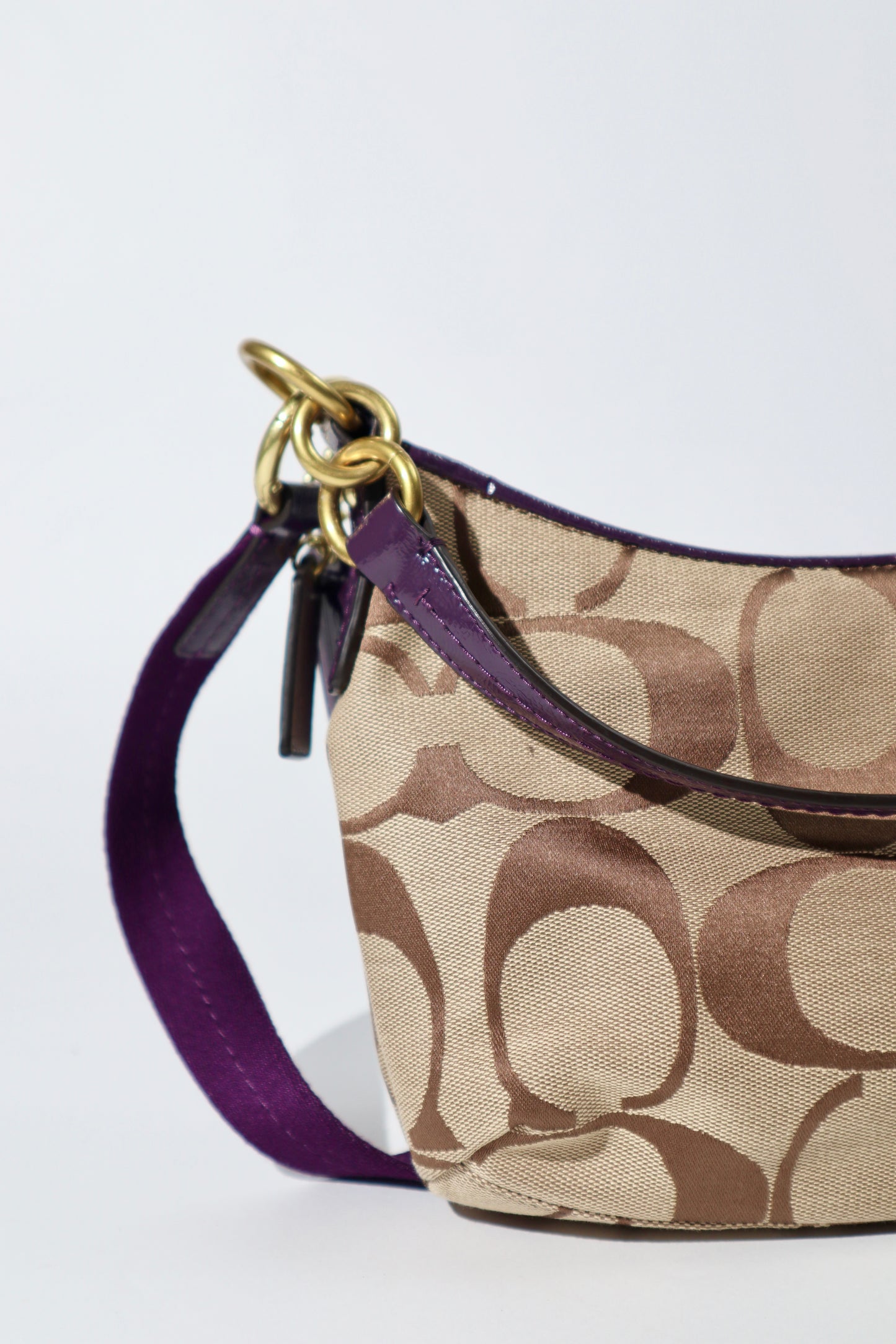 Coach 2 Way Bag in Purple (style F23544)