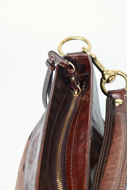 Vintage Coach Zoe Schultertasche in Schokoladenbraun - 12657