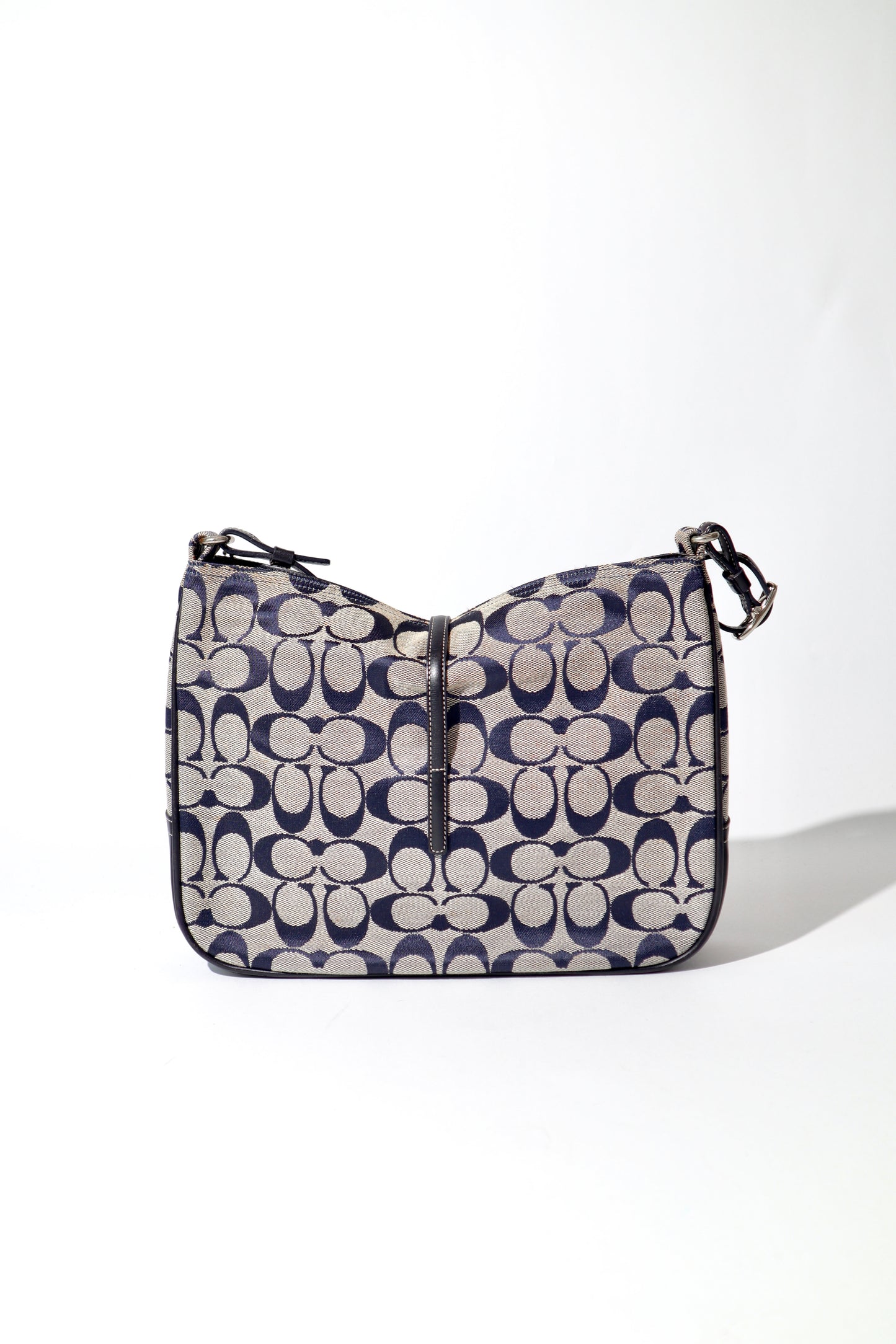 Vintage Coach Hampton Clip Shoulder Bag in Navy (6091)
