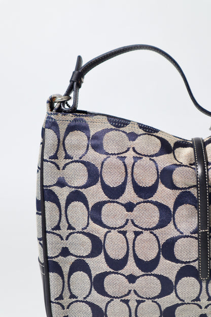 Vintage Coach Hampton Clip Shoulder Bag in Navy (6091)