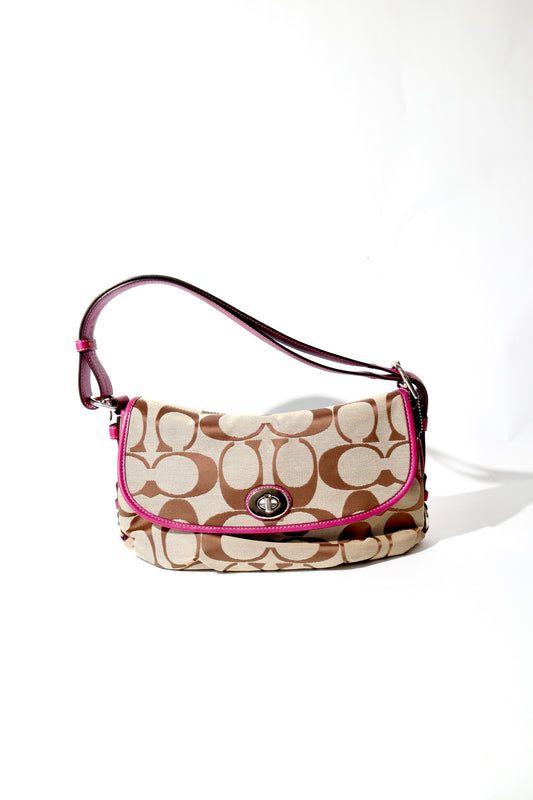 Coach Signature Canvas Crossbody with Turnlock - F15171
