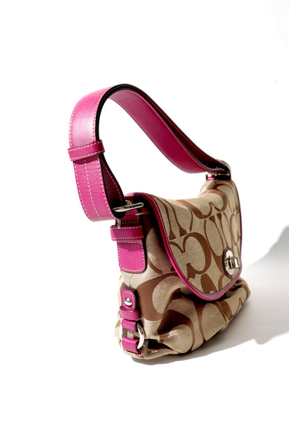Coach Signature Canvas Crossbody with Turnlock - F15171