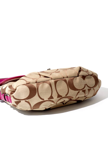 Coach Signature Canvas Crossbody with Turnlock - F15171
