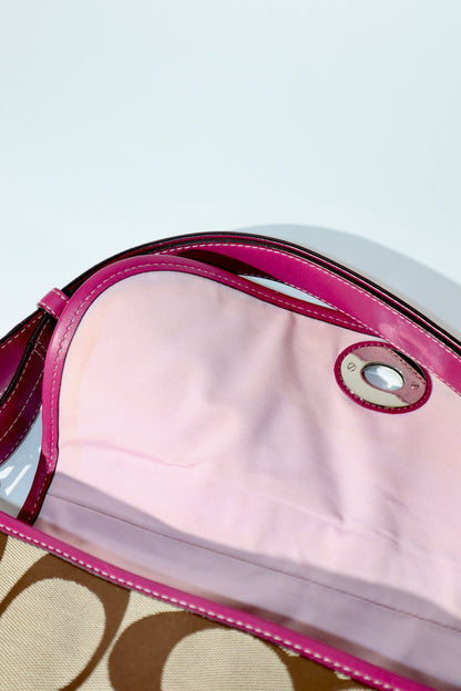 Coach Signature Canvas Crossbody with Turnlock - F15171