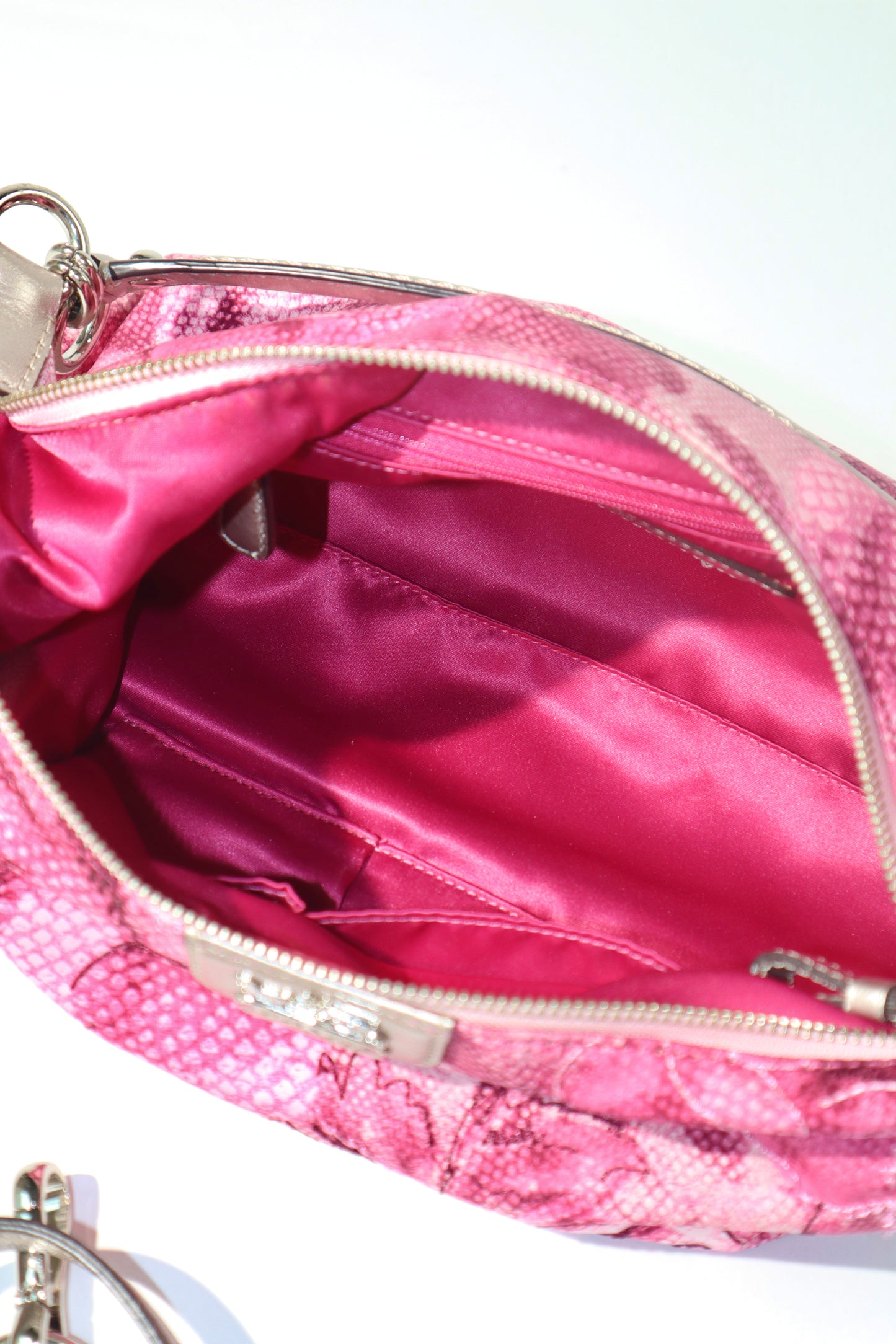 Coach Madison Floral Hobo Bag with a Snake-Embossed Canvas in Pink - 19644
