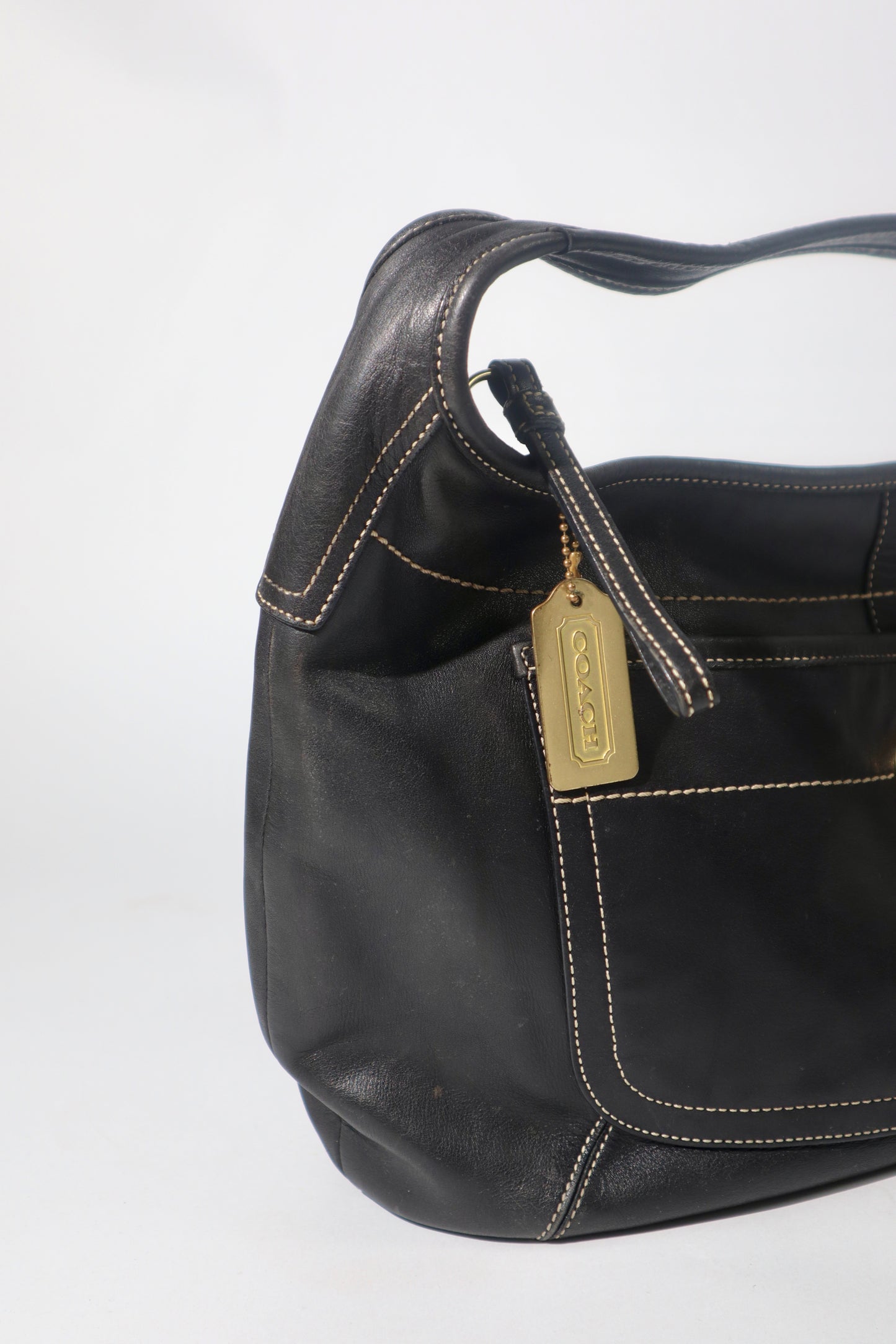 Coach Signature Large Ergo in with Turn-Lock in Black leather - 10741