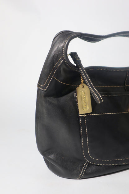 Coach Signature Large Ergo in with Turn-Lock in Black leather - 10741