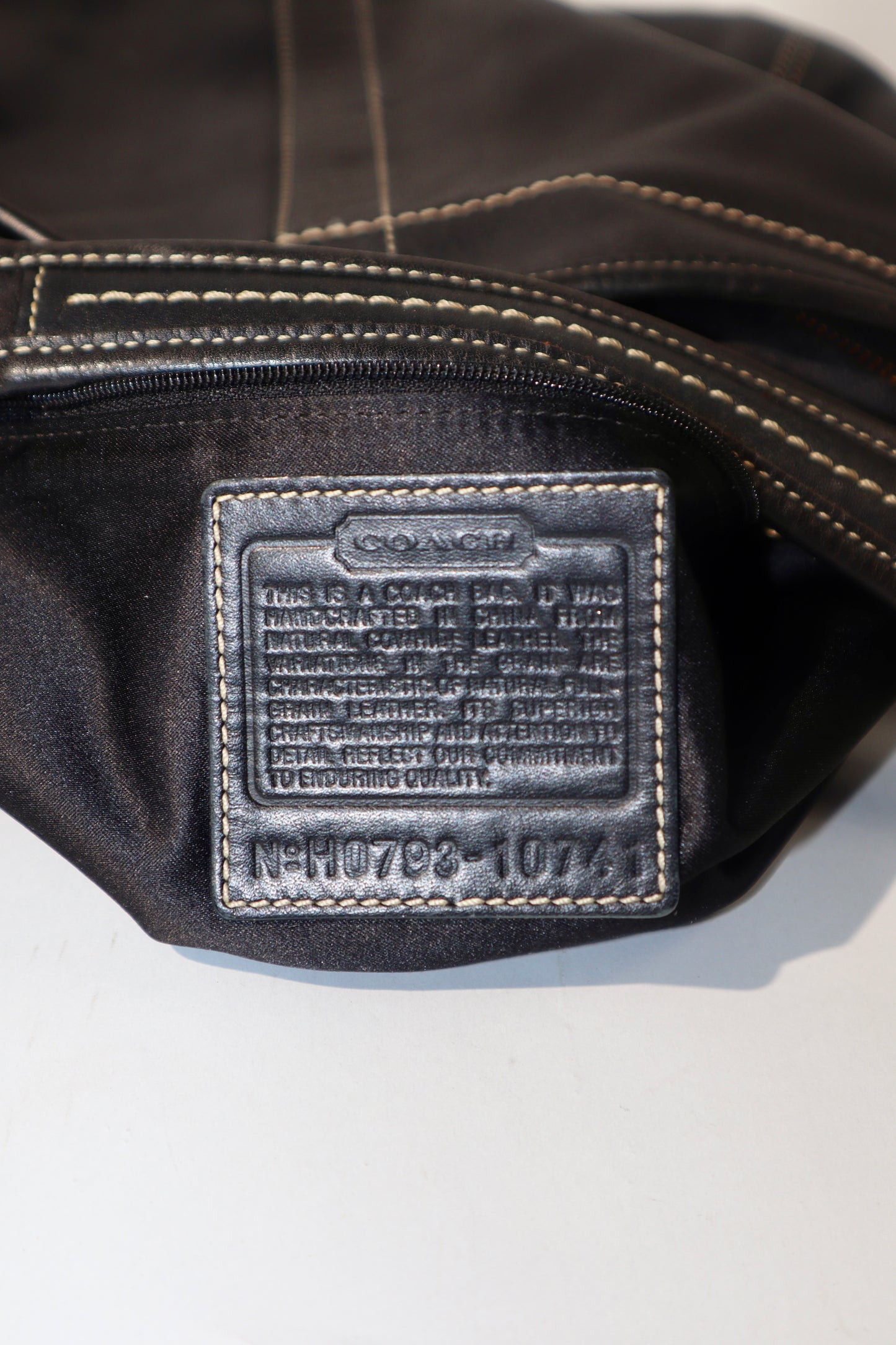 Coach Signature Large Ergo in with Turn-Lock in Black leather - 10741