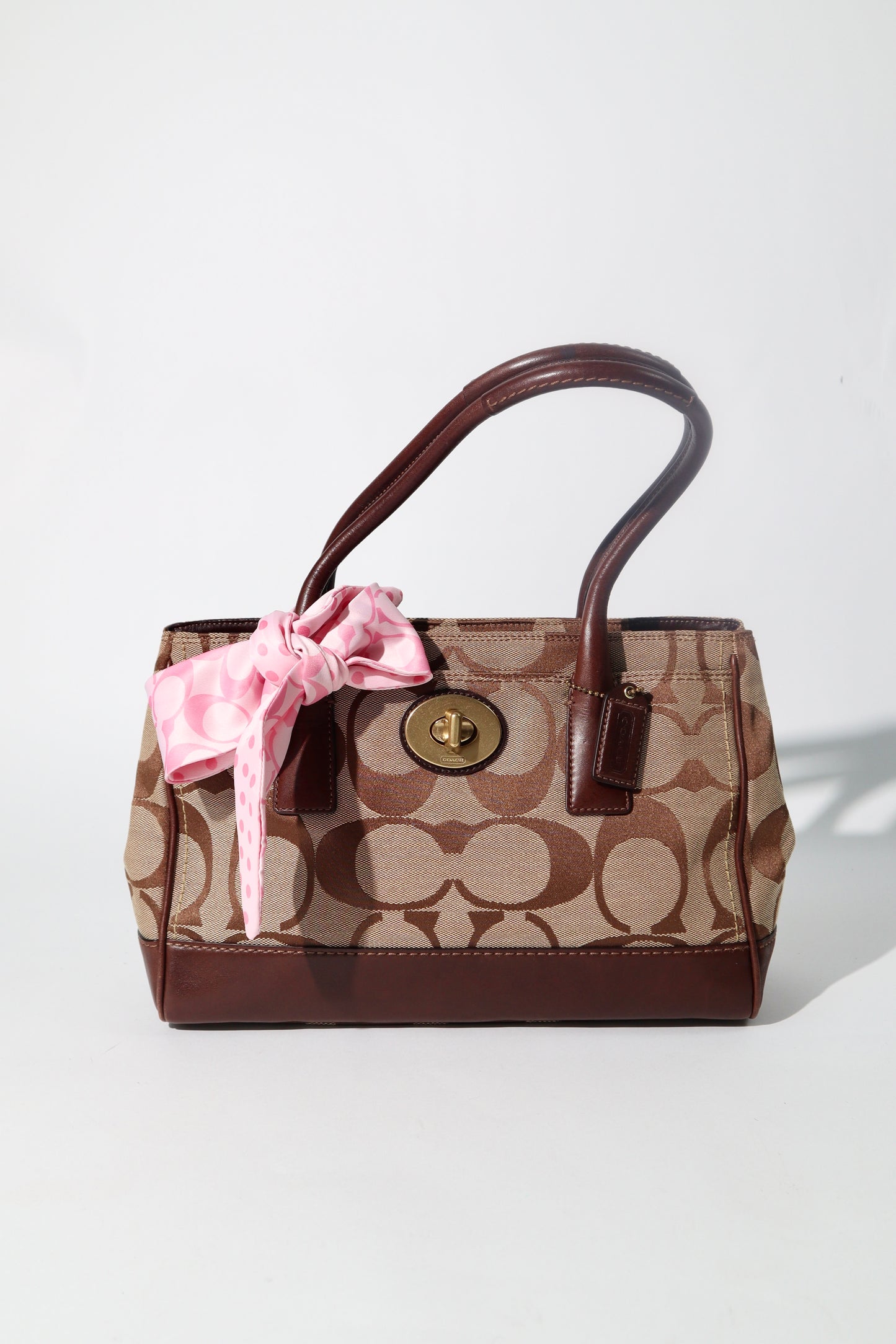 Coach Madeline Mini Tote in Brown with Gold-tone Turn-lock - 11557