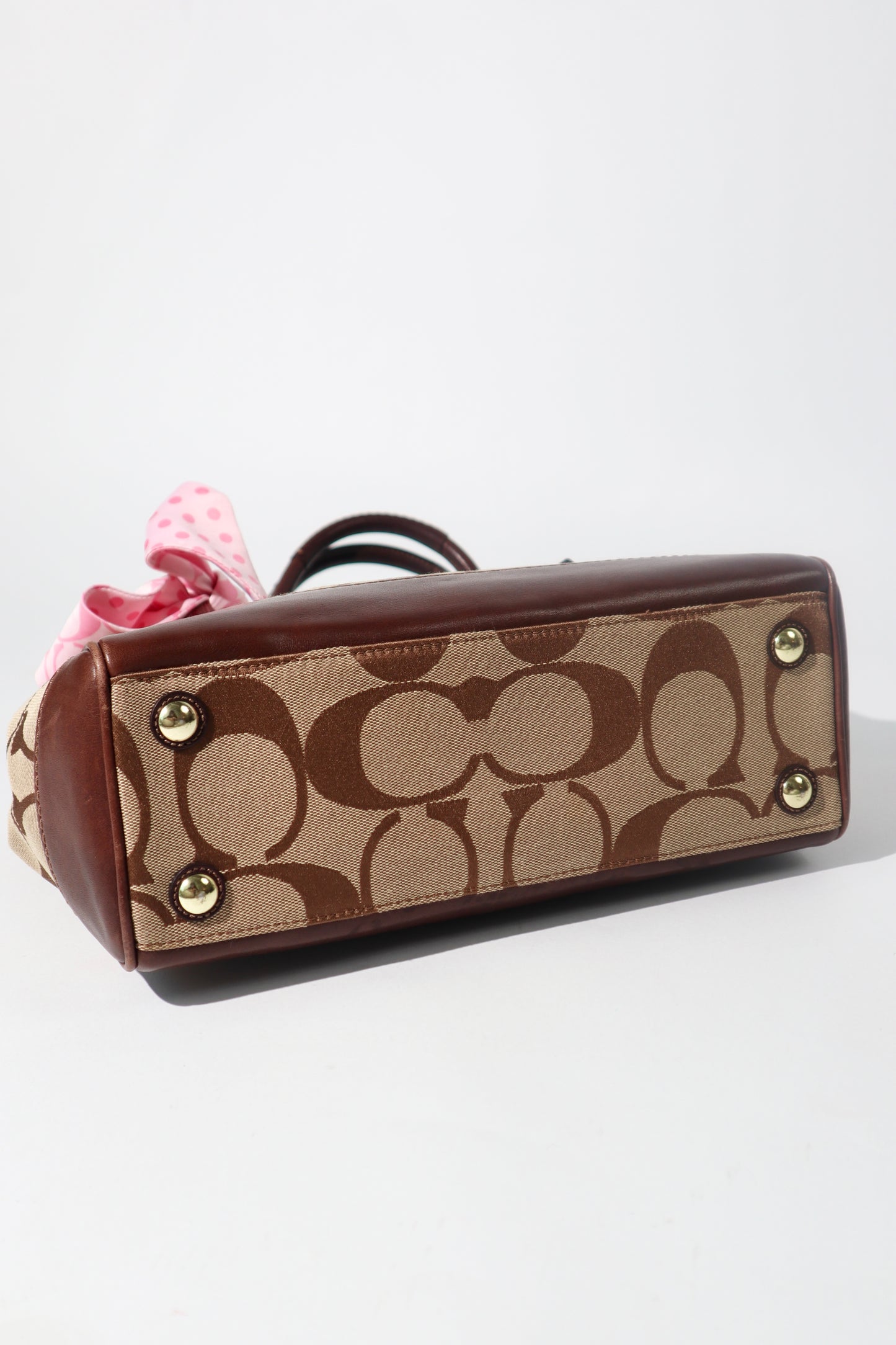 Coach Madeline Mini Tote in Brown with Gold-tone Turn-lock - 11557