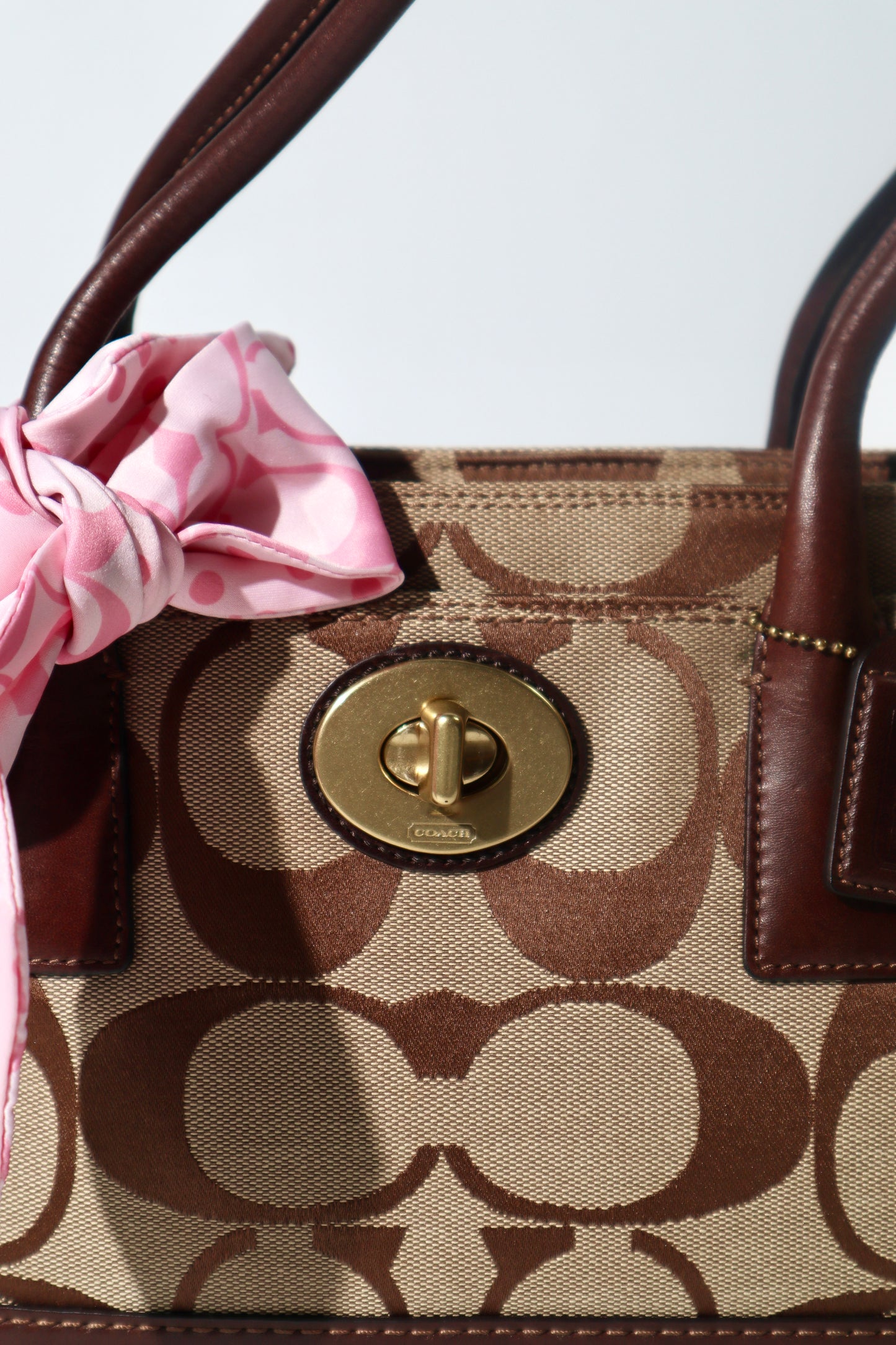Coach Madeline Mini Tote in Brown with Gold-tone Turn-lock - 11557