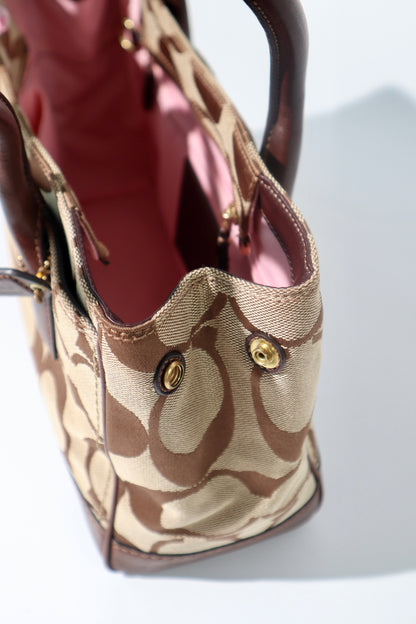 Coach Madeline Mini Tote in Brown with Gold-tone Turn-lock - 11557