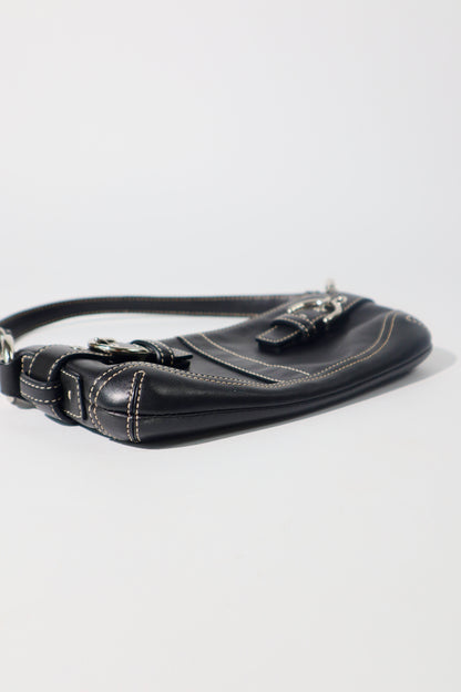 Vintage Coach 2005 Mini Belt Shoulder Bag in Black Leather - 3551