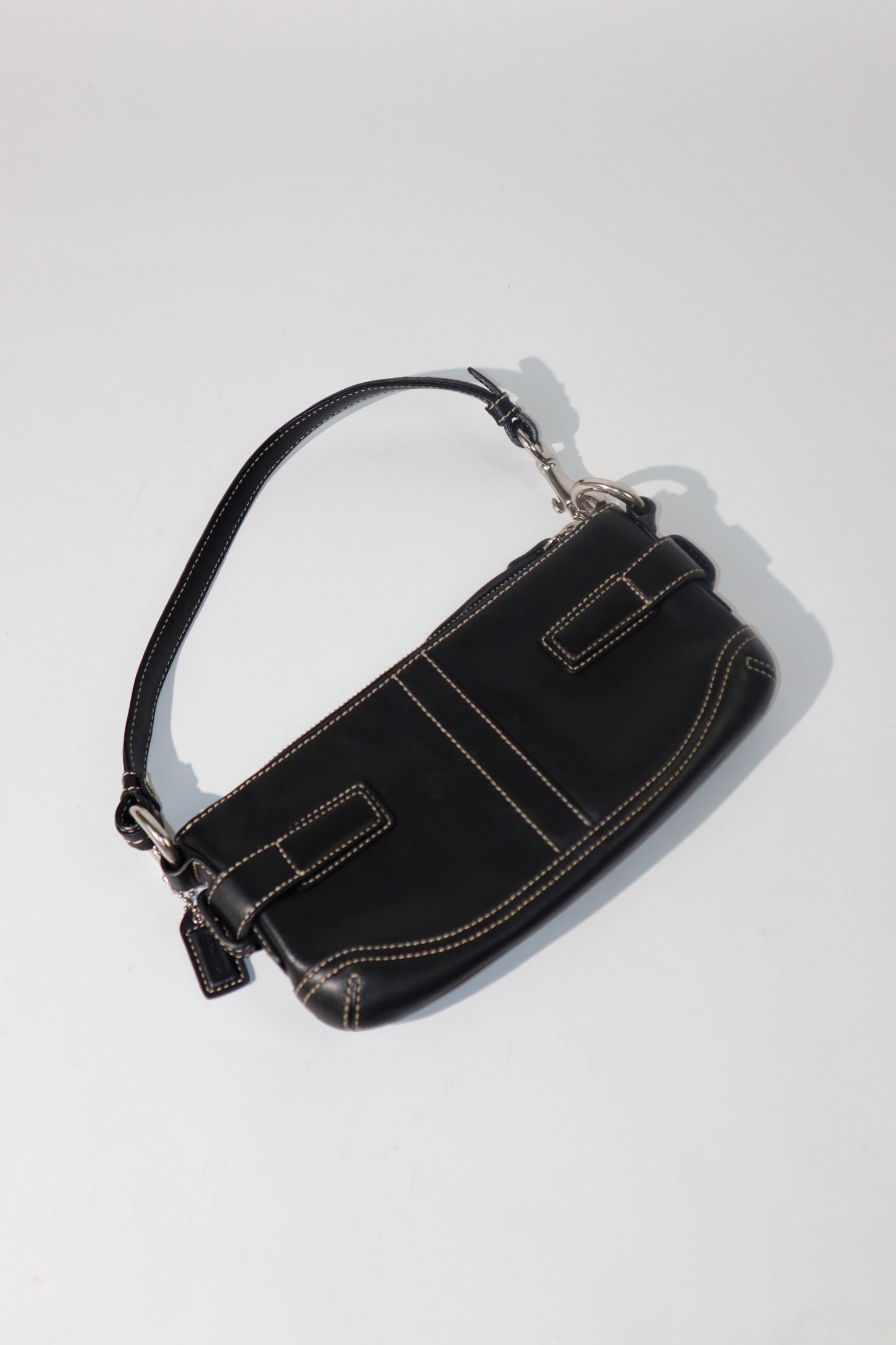 Vintage Coach 2005 Mini Belt Shoulder Bag in Black Leather - 3551