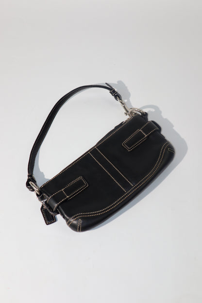 Vintage Coach 2005 Mini Belt Shoulder Bag in Black Leather - 3551