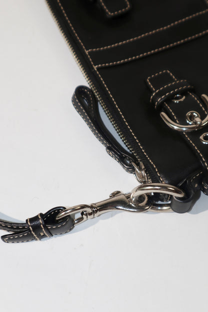 Vintage Coach 2005 Mini Belt Shoulder Bag in Black Leather - 3551