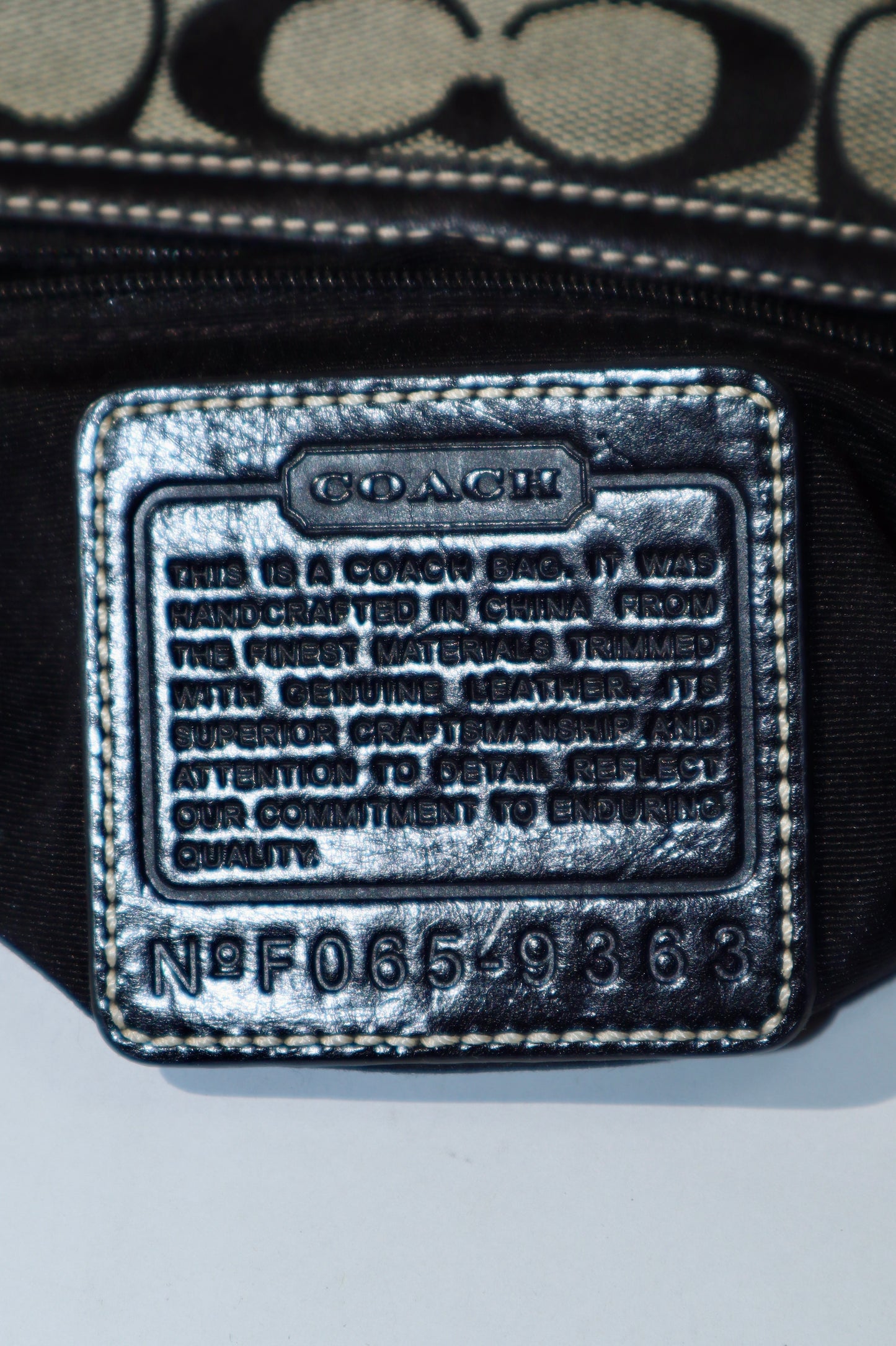 Coach Y2K East West Demi Shoulder Bag in Signature Black/Grey Canvas (9363)