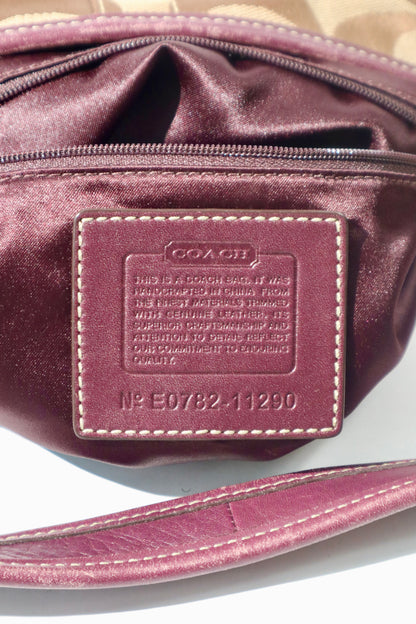 Coach Signature Canvas Ergo Hobo in Purple - F11290