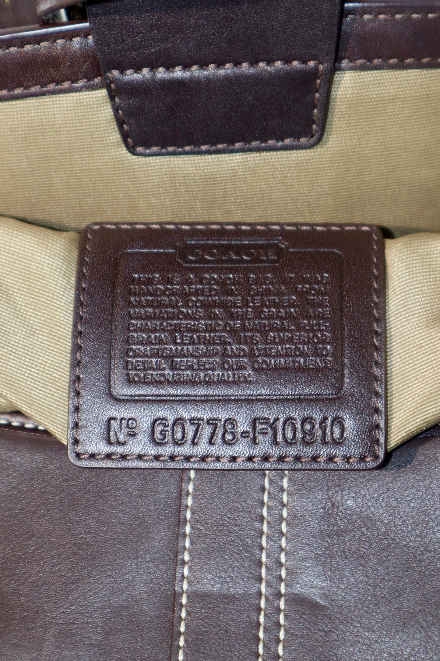 Coach Vintage 2007 Large Soho Shoulder Bag in Chocolate Brown (F10910)
