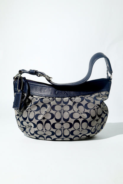 Coach Signature Canvas Shoulder Bag in Navy – F13740