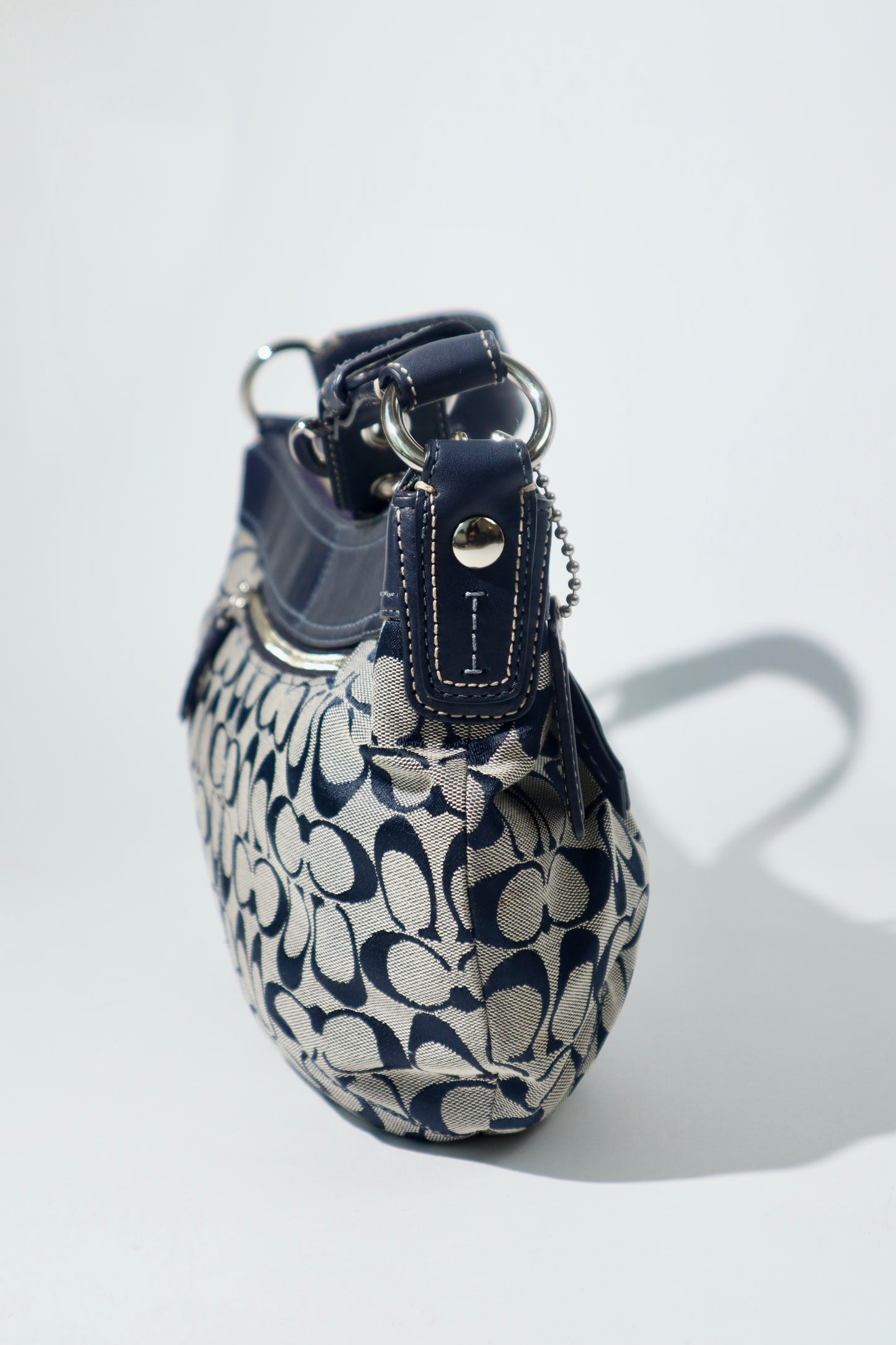 Coach Signature Canvas Shoulder Bag in Navy – F13740