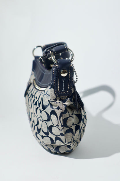 Coach Signature Canvas Shoulder Bag in Navy – F13740