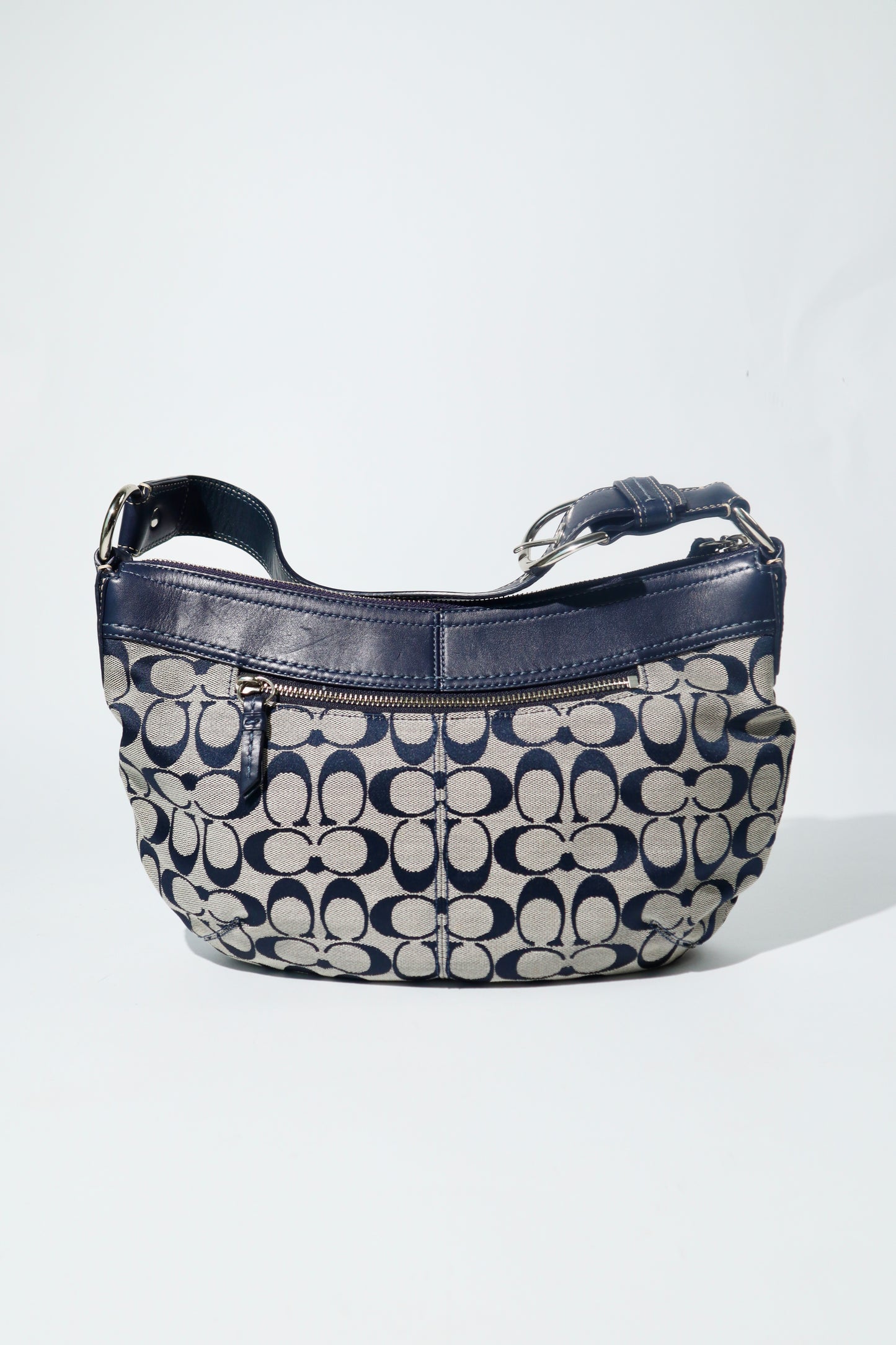 Coach Signature Canvas Shoulder Bag in Navy – F13740