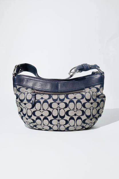 Coach Signature Canvas Shoulder Bag in Navy – F13740