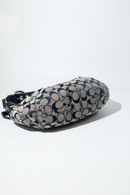 Coach Signature Canvas Shoulder Bag in Navy – F13740