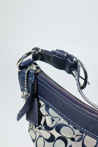 Coach Signature Canvas Shoulder Bag in Navy – F13740