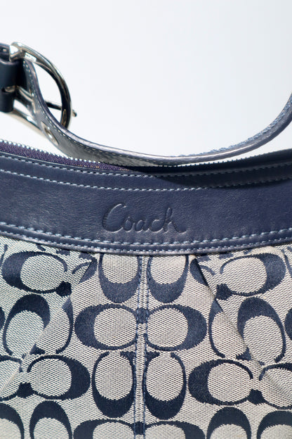 Coach Signature Canvas Shoulder Bag in Navy – F13740