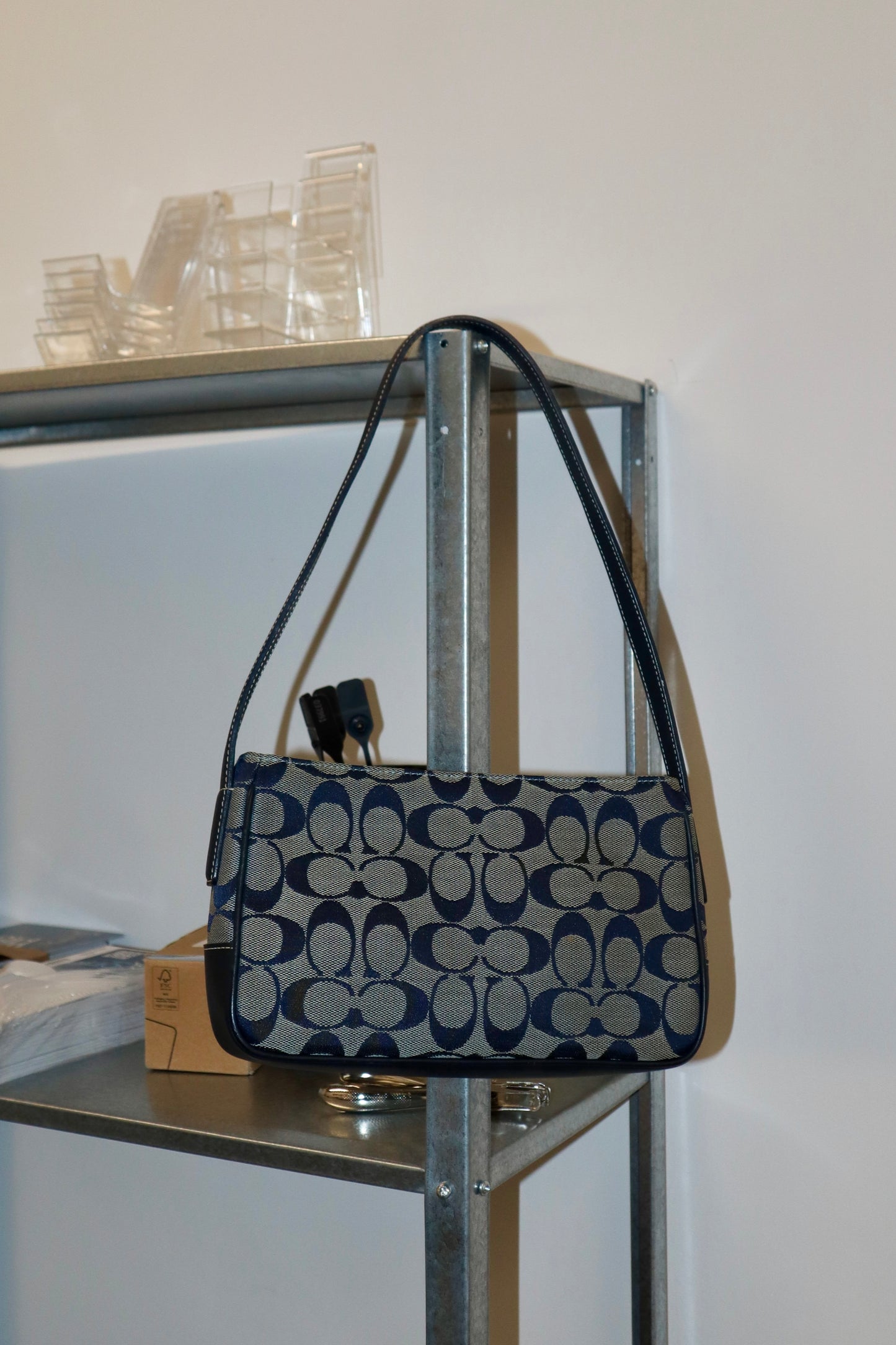 Coach Vintage 2001 Square Pouch in Navy - 6023