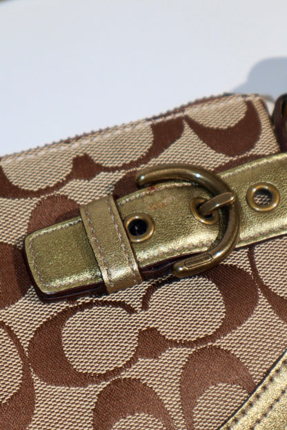 Vintage Coach 2005 Mini Belt Shoulder Bag in Khaki Brown - 5107