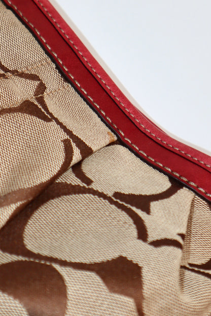 Vintage Coach 12227 Ergo Shoulder Bag with Red Trim (Rare Find)