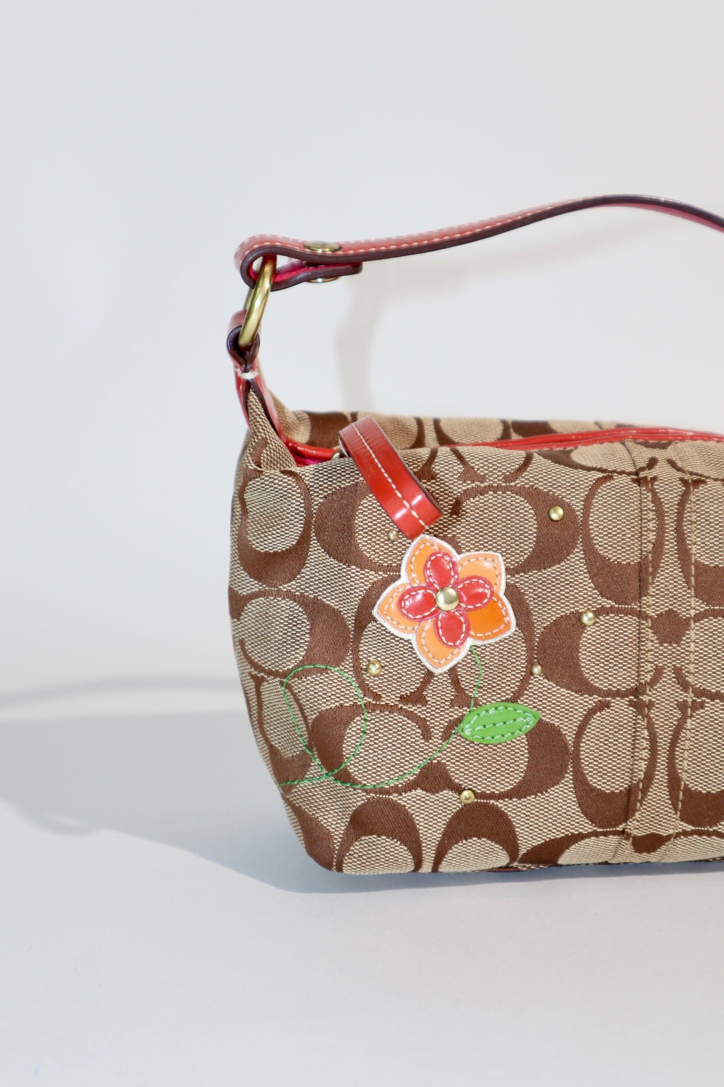 Coach Mini Flower Pochette in Red - 41103