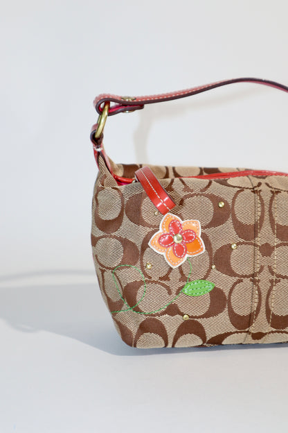 Coach Mini Flower Pochette in Red - 41103
